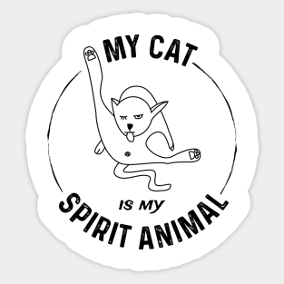 Rude Cat Is My Spirit Animal For Rude Cat Fans Sticker